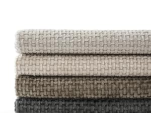 Pack of 4 Couch Throw Pillow Covers 18x18 Inch Neutral Soft Decorative Chenille Pillow Covers Farmhouse Boho Cushion Covers for Mid Century Modern Spring Home Decor Sofa Bedroom Living Room