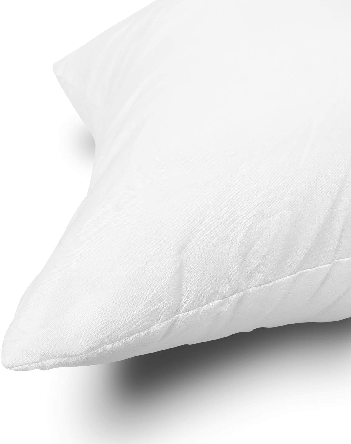 EDOW Throw Pillow Inserts, Set of 4 Lightweight Down Alternative Polyester Pillow, Couch Cushion, Sham Stuffer, Machine Washable. (White, 18x18)