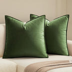 MIULEE Brown Velvet Throw Pillow Covers 20x20 Soft Decorative Solid Square Cushion Cases Pack of 2 Modern Luxury Home Decor for Couch, Sofa, Bedroom