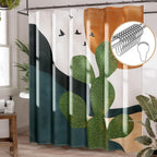 Shower Curtain, Cloth Ombre Black Shower Curtain Set with 12 Hooks, Washable Fabric Black and White Shower Curtain, Rustic Farmhouse Bathroom Shower Curtain, 72x72 Inches
