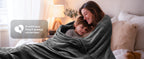 Bedding Fleece Blanket Queen Size Grey (90x90 Inches) Ultra Soft Warm Lightweight Microfiber Breathable Anti-Static Cozy Bed Blanket, All-Season Home Decor Gift for Men & Women