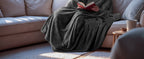 Bedding Fleece Blanket Queen Size Grey (90x90 Inches) Ultra Soft Warm Lightweight Microfiber Breathable Anti-Static Cozy Bed Blanket, All-Season Home Decor Gift for Men & Women