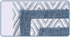 HPUK Decorative Throw Pillow Covers Set of 4 Square Couch Pillows Linen Cushion Cover for Couch Sofa Living Room, 18"x18" inches, Blue