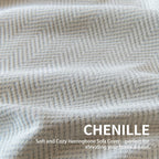 Couch Covers for Dogs 3 Cushion, Loveseat Slipcovers Washable, Pet L Shape Sectional Protector, Boho Sofa Blanket Cover, Herringbone Chenille, Cream, 71"x118"