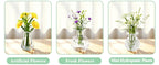 Cute Mini Vase Magnets for Fridge, Tiny Plant Glass Vases with Flowers, Magnetic Refrigerator Decor for Kitchen, Office, Locker (5 Pack)