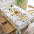 Spring Tablecloth 60x84 Inch for Rectangle Tables - Blooming Flower Spring Decorations for Home - Water Resistant Flower Table Cloth for Party,Table