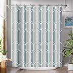Shower Curtain, Cloth Ombre Black Shower Curtain Set with 12 Hooks, Washable Fabric Black and White Shower Curtain, Rustic Farmhouse Bathroom Shower Curtain, 72x72 Inches