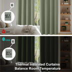 Sage Green Bedroom Blackout Curtains, 63inch (approx. 160.2cm) pieces set, solid insulated energy-saving rod pocket blackout curtains, width 40 x length 63inch (approx. 101.6cm), gray-green