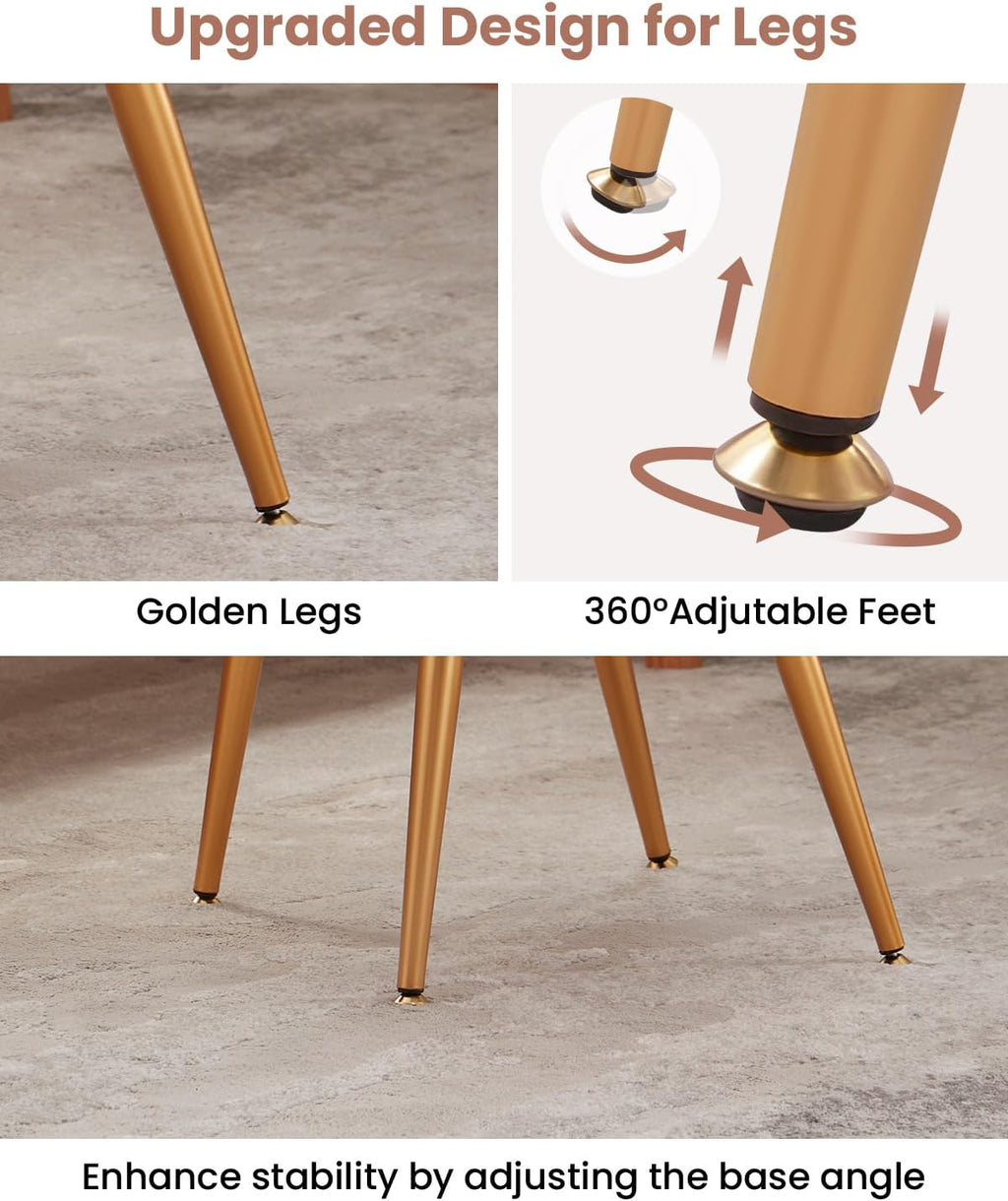 Vanity Chair, Storage Ottoman with Folding Back & Gold-Toned Metal Legs, Ottoman Seat with Teddy Velvet for Dressing Room Living Room Bedroom, 16" x 12.5" Inch