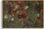 Framed Canvas Wall Art, Meadow with Flowers Painting, Landscape for Living Room, Bedroom, Home, Bathroom Decor, 8x10