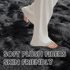 6x9 Ft Large Shag Rugs for Living Room, Tie-Dyed Ultra Soft Fluffy Furry Area Rugs for Bedroom Indoor Floor, Aesthetic Carpet for Kids Home Decor (Dark Grey)