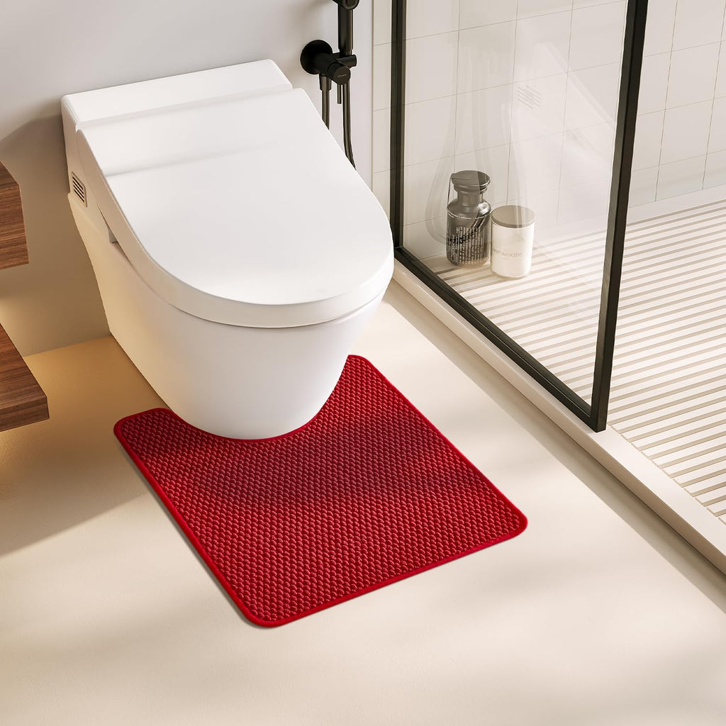 Large Bathroom Rugs Non Slip Washable Bath Rugs Super Absorbent Bathroom Rug Thin Quick Dry Low Pile Bath Mats, Beige 36"x60"
