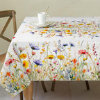 Spring Tablecloth 60x84 Inch for Rectangle Tables - Blooming Flower Spring Decorations for Home - Water Resistant Flower Table Cloth for Party,Table