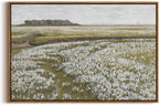 Framed Canvas Wall Art, Meadow with Flowers Painting, Landscape for Living Room, Bedroom, Home, Bathroom Decor, 8x10