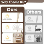 Chair with Adjustable Backrest Makeup Vanity Stool with Back Multifunction Armless Chair for Dressing Home Office Kitchen Dinning Room and Living Room (Velvet White)