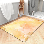 Fast Drying Thin Bath Mat Bathtub Mat | Diatomite Bathmat with Absorbent and Non-Slip Surface Easy to Clean | Colorful Marble Texture Bathroom Rug (3x5ft/36x60in/90x150cm, Pink/Medium Purple)