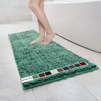 Chenille Bathroom Rugs Quick Dry Microfiber Mats Non Slip Washable, Extra Thick, Soft and Highly Absorbent Bath Mats for Bathroom, Kitchen, and Shower Floor - Grey 36"x60"