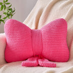 Bow Pillow, Decorative Throw Pillows with Soft Plush, Bow Throw Pillow for Couch Bed, Home Decor Bow Shaped Pillow for Bedroom Living Room (Hot Pink, 16 Inches)