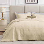 Love's cabin Quilts for Queen Bed Blue Bedspreads - Soft Bed Summer Lightweight Bedspread Comforter - Modern Style Coin Pattern Coverlet for All Season - 3 Pieces (1 Quilt, 2 Pillow Shams)