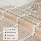Deep Dream Tablecloths, Waterproof Table Cloth, Linens Wrinkle Free Anti-Fading, Rustic Table Cover Decoration for Kitchen Dinning Christmas (Rectangle/Oblong, 55''x70'',4-6 Seats, Light Coffee)