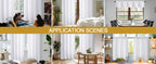 Black Curtains 63 Inch Length 2 Panels Set for Living Room Bedroom, Light Filtering Faux Linen Textured Soft Window Curtain, Airy Soft Rod Pocket cortinas para cuarto, 40Wx63L Inches, 2 Pcs