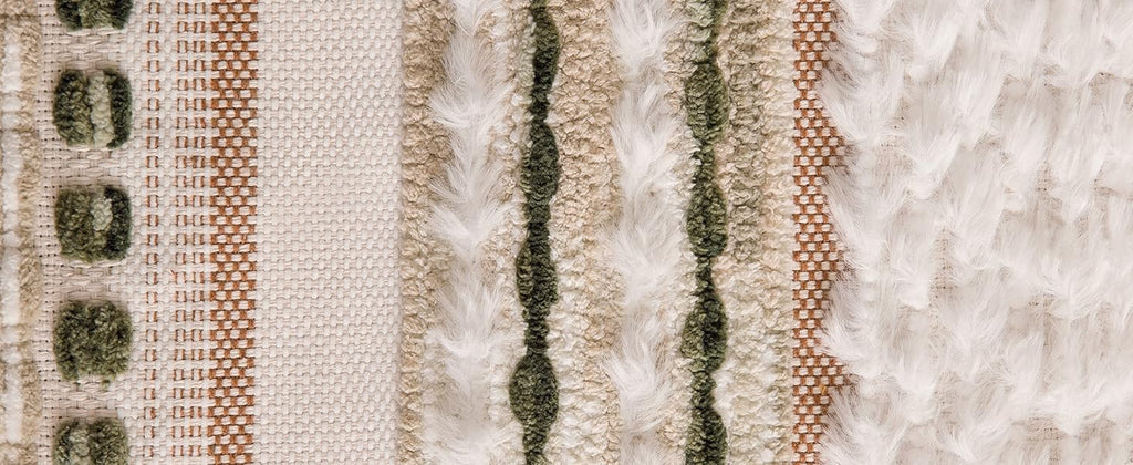 Boho Chenille Tufted Couch Throw Pillow Covers 18x18 Inch Set of 2 Farmhouse Striped Decorative Pillow Covers Accent Neutral Square Pillowcase Green Cushion Covers for Livingroom Sofa Bed