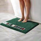 Chenille Bathroom Rugs Quick Dry Microfiber Mats Non Slip Washable, Extra Thick, Soft and Highly Absorbent Bath Mats for Bathroom, Kitchen, and Shower Floor - Grey 36"x60"