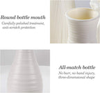 Vase for Flowers, Ceramic Look Plastic Vase for Home Decor, Living Room, Table (Seashell White)
